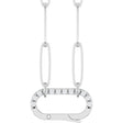 14K White Gold .08 CTW Natural Diamond Charm 16" Necklace