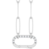 14K White Gold .08 CTW Natural Diamond Charm 16" Necklace