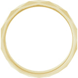 14K Yellow 4.5 mm Diamond Pattern Band