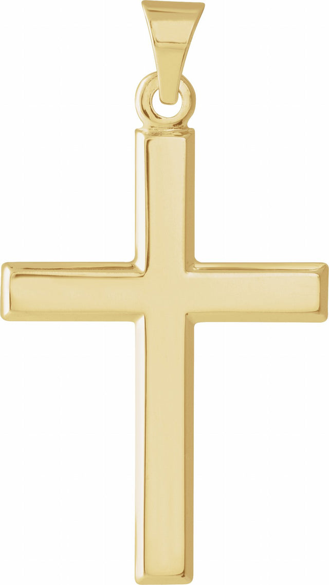 14K Yellow Cross Pendant 