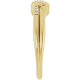 14K Yellow .07 CTW Natural Diamond Knot Ring