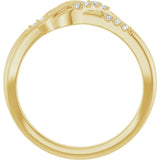 14K Yellow .07 CTW Natural Diamond Knot Ring