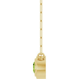 14K Yellow Gold Natural Peridot 18" Necklace