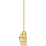 14K Yellow Natural Pink Sapphire 18" Necklace