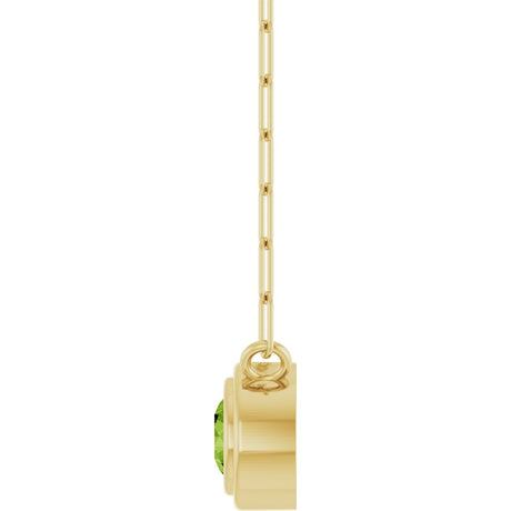 14K Yellow Gold Natural Peridot 18" Necklace