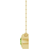 14K Yellow Natural Peridot 18" Necklace