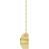 14K Yellow Gold Natural Peridot 18" Necklace