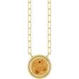 14K Yellow Gold Natural Citrine 18" Necklace