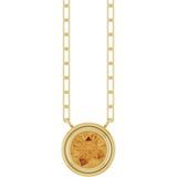 14K Yellow Gold Natural Citrine 18" Necklace