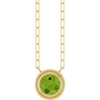 14K Yellow Gold Natural Peridot 18" Necklace