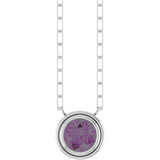 14K White Gold Lab-Grown Alexandrite 18" Necklace