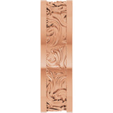 14K Rose Gold 6.5 mm Sculptural Flat Band  Size 8