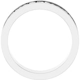 Sterling Silver 6.5 mm Sculptural Flat Band  Size 11