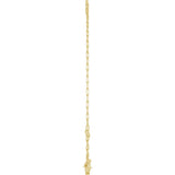 14K Yellow Gold Sans Serif Initial C 6 1/2-7 1/2" Bracelet