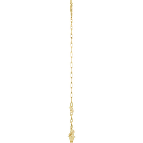 14K Yellow Gold Sans Serif Initial C 6 1/2-7 1/2" Bracelet