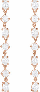 14K Rose 1 1/5 CTW Lab-Grown Diamond Dangle Earrings
