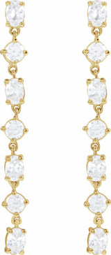 14K Yellow Gold 1 1/5 CTW Lab-Grown Diamond  Dangle Earrings