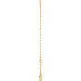 14K Yellow Sans Serif Initial I 6 1/2-7 1/2" Bracelet