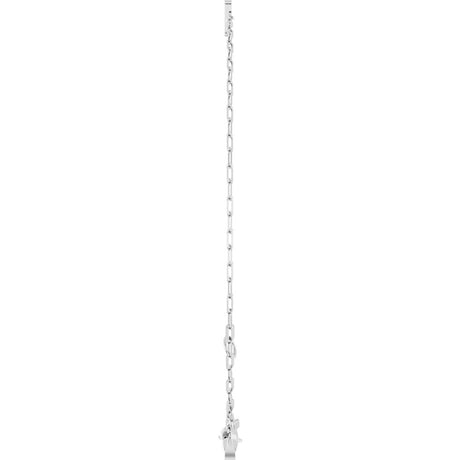 Sterling Silver Sans Serif Initial I 6 1/2-7 1/2" Bracelet
