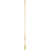 14K Yellow Sans Serif Initial D 6 1/2-7 1/2" Bracelet