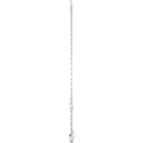 14K White Sans Serif Initial L 6 1/2-7 1/2" Bracelet