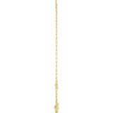 14K Yellow Sans Serif Initial H 6 1/2-7 1/2" Bracelet