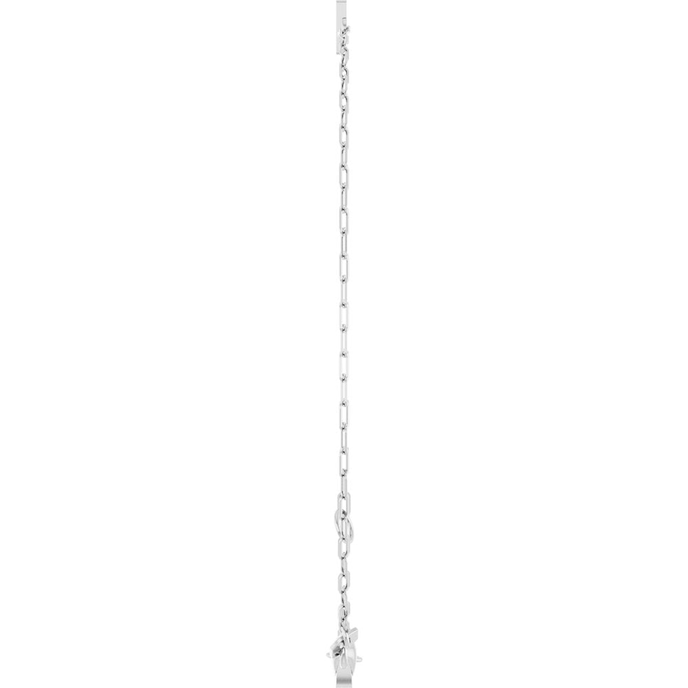 Sterling Silver Sans Serif Initial H 6 1/2-7 1/2" Bracelet