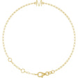 14K Yellow Gold Sans Serif Initial M 6 1/2-7 1/2" Bracelet