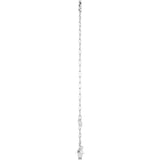 14K White Sans Serif Initial Z 6 1/2-7 1/2" Bracelet