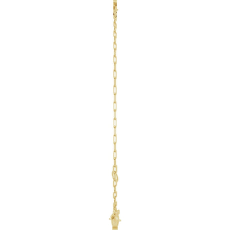 14K Yellow Sans Serif Initial Z 6 1/2-7 1/2" Bracelet