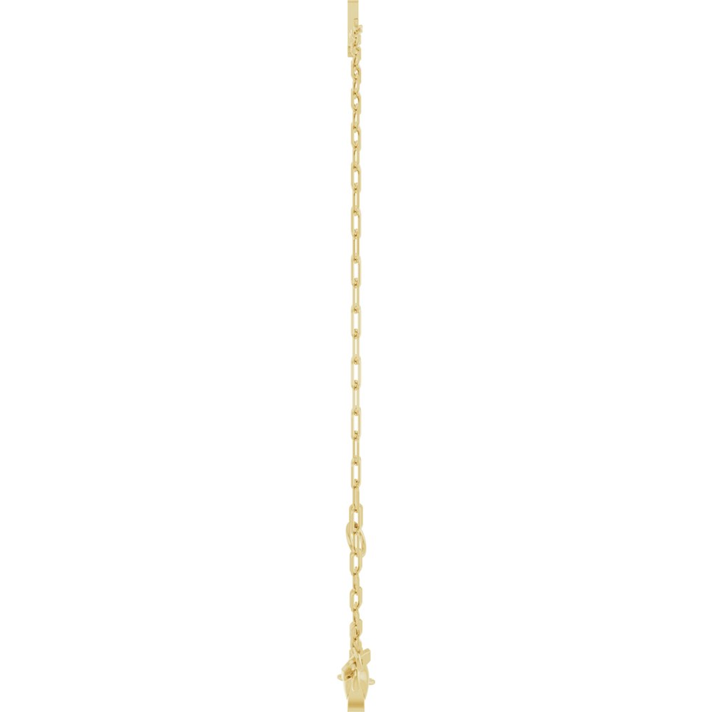 14K Yellow Gold Sans Serif Initial J 6 1/2-7 1/2" Bracelet