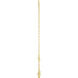 14K Yellow Gold Sans Serif Initial J 6 1/2-7 1/2" Bracelet