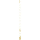 14K Yellow Sans Serif Initial F 6 1/2-7 1/2" Bracelet