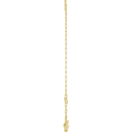 14K Yellow Sans Serif Initial F 6 1/2-7 1/2" Bracelet