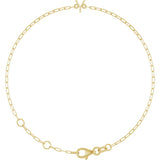 14K Yellow Sans Serif Initial Y 6 1/2-7 1/2" Bracelet