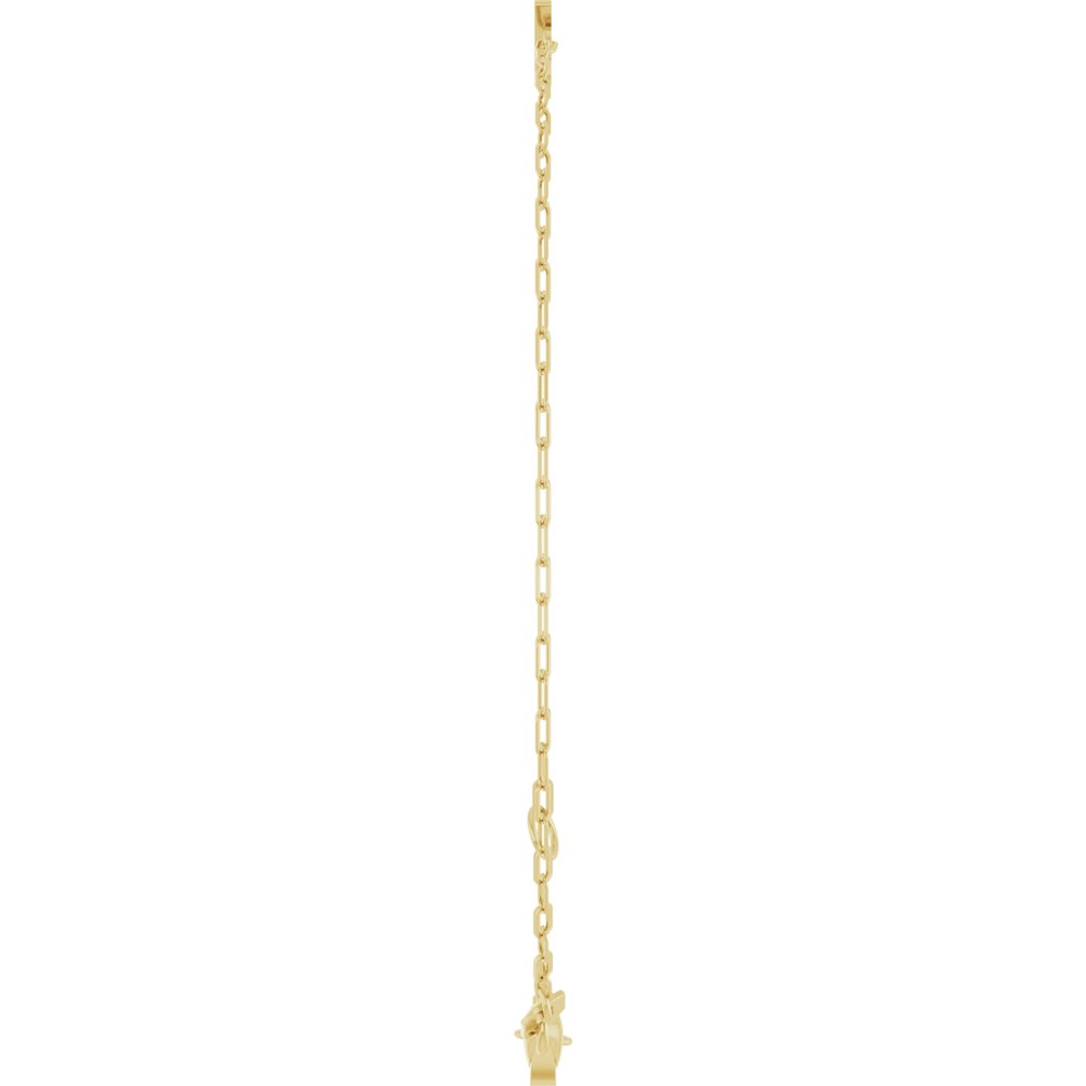 14K Yellow Sans Serif Initial Y 6 1/2-7 1/2" Bracelet