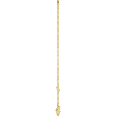 14K Yellow Sans Serif Initial Y 6 1/2-7 1/2" Bracelet