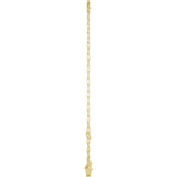 14K Yellow Sans Serif Initial W 6 1/2-7 1/2" Bracelet