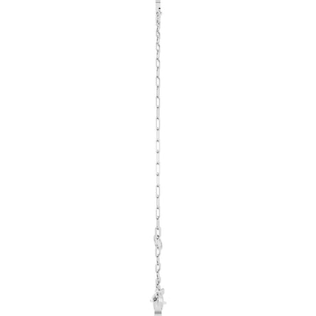 Sterling Silver Sans Serif Initial T 6 1/2-7 1/2" Bracelet