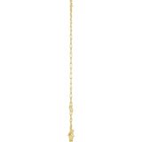 14K Yellow Sans Serif Initial T 6 1/2-7 1/2" Bracelet