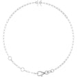 Sterling Silver Sans Serif Initial K 6 1/2-7 1/2" Bracelet