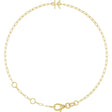 14K Yellow Gold Sans Serif Initial K 6 1/2-7 1/2" Bracelet