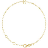 14K Yellow Gold Sans Serif Initial K 6 1/2-7 1/2" Bracelet