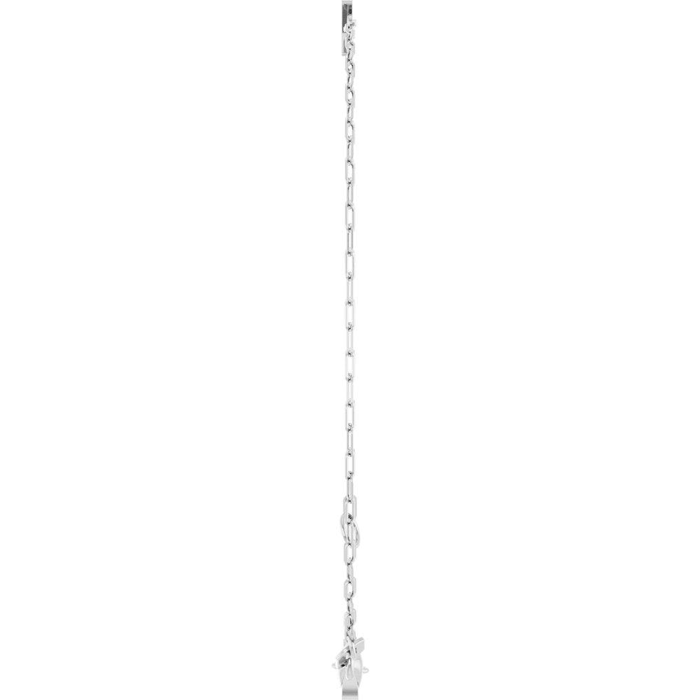 Sterling Silver Sans Serif Initial K 6 1/2-7 1/2" Bracelet
