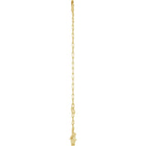 14K Yellow Gold Sans Serif Initial K 6 1/2-7 1/2" Bracelet