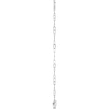 14K White Gold Sideways Cross 7" Bracelet