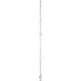 Sterling Silver Sideways Cross 7" Bracelet