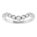 14K White 1/5 CTW Natural Diamond Contour Band