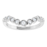 14K White 1/5 CTW Lab-Grown Diamond Contour Band