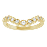 14K Yellow 1/5 CTW Natural Diamond Contour Band